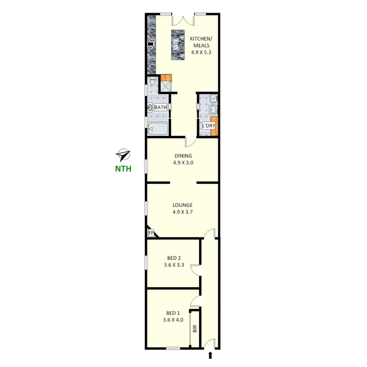 Floorplan of Homely semi-detached listing, 9 Cobden Street, Enfield NSW 2136