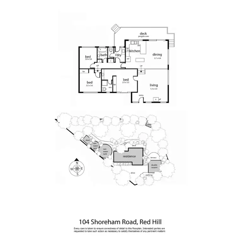 Floorplan of Homely house listing, 104 Shoreham Road, Red Hill VIC 3937