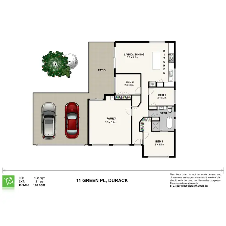 Floorplan of Homely house listing, 11 Green Place, Durack QLD 4077