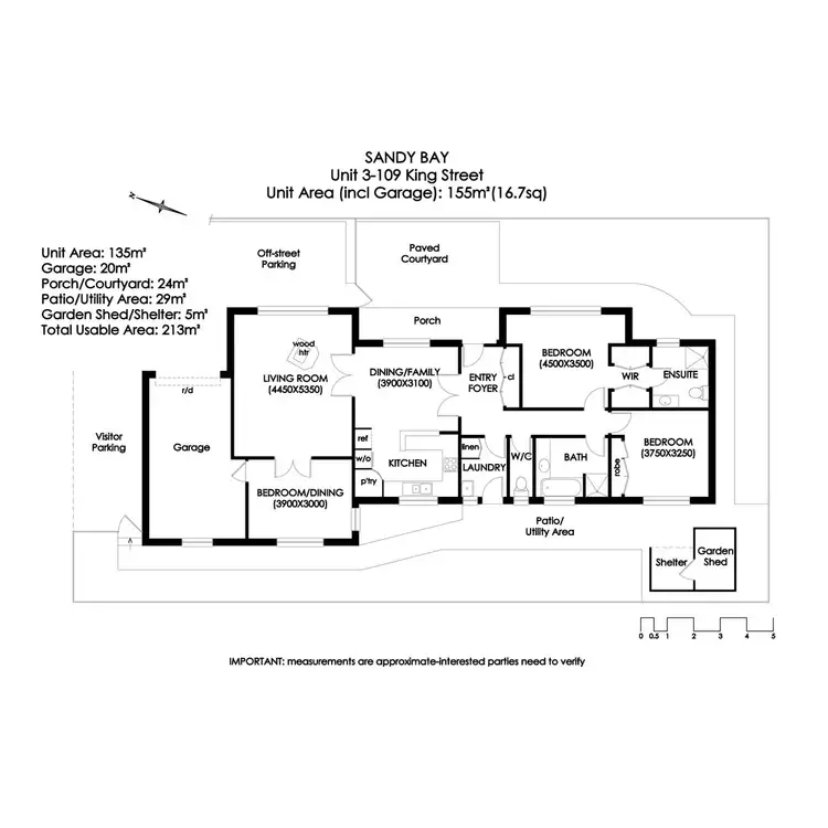 Floorplan of Homely unit listing, 3/109 King Street, Sandy Bay TAS 7005