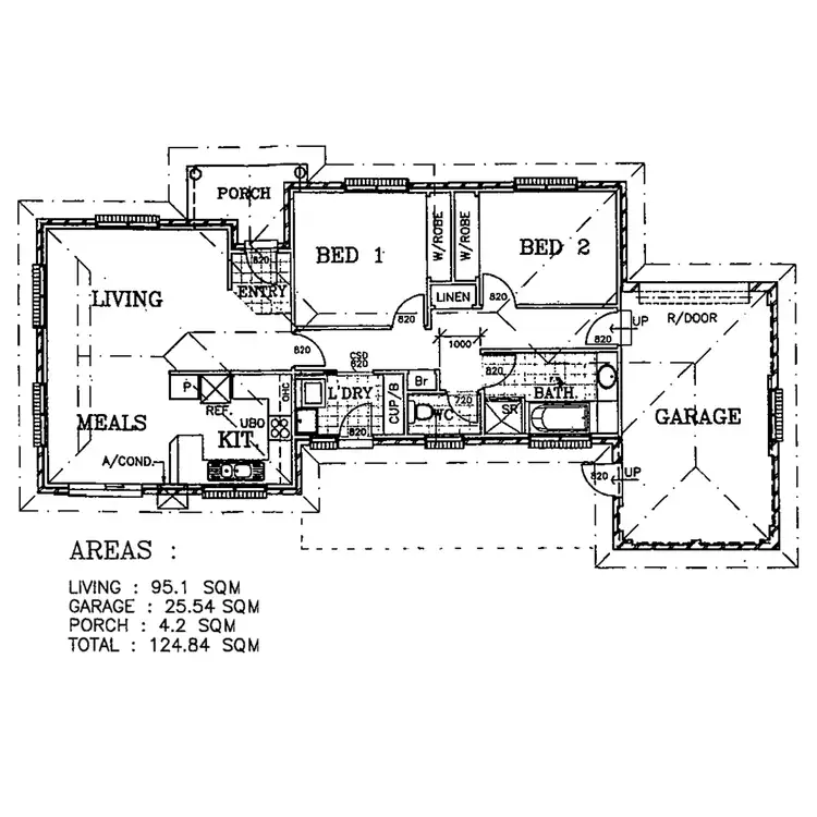 Floorplan of Homely unit listing, 1/22 Lachlan Place, Tatton NSW 2650