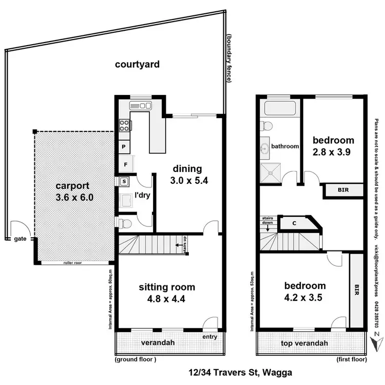 Floorplan of Homely townhouse listing, 12/34 Travers Street, Wagga Wagga NSW 2650
