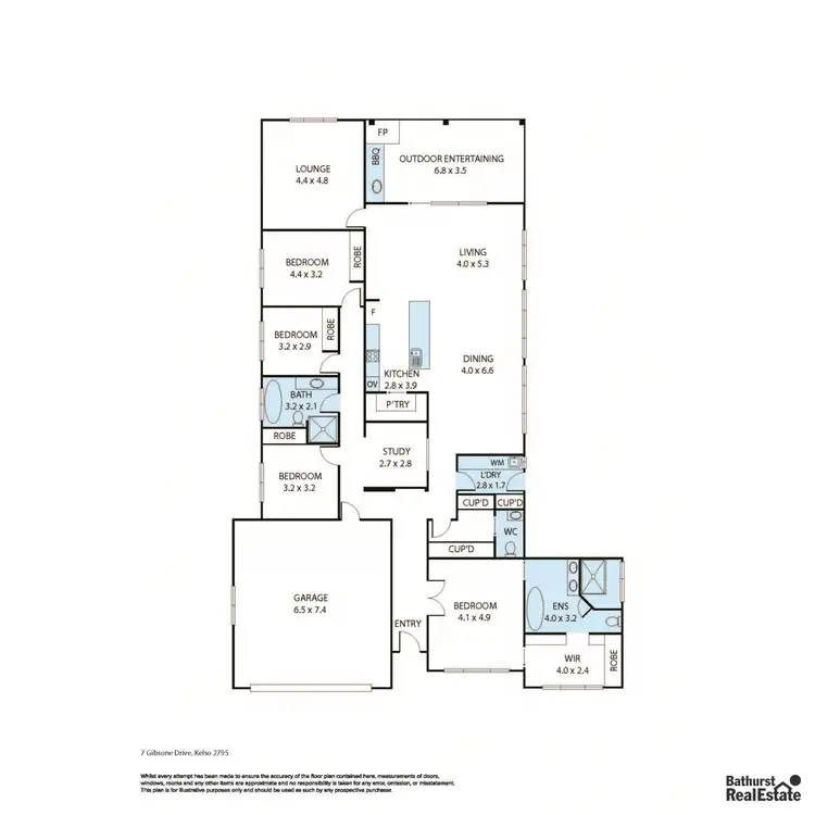 Floorplan of Homely house listing, 7 Gibsone Drive, Kelso NSW 2795