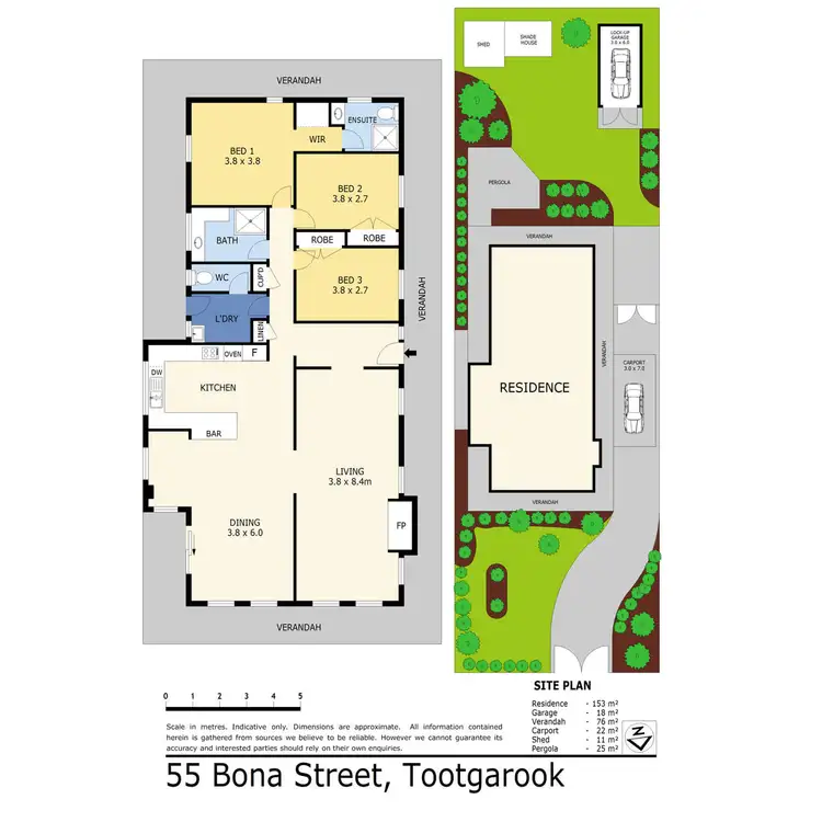 Floorplan of Homely house listing, 55 Bona Street, Tootgarook VIC 3941