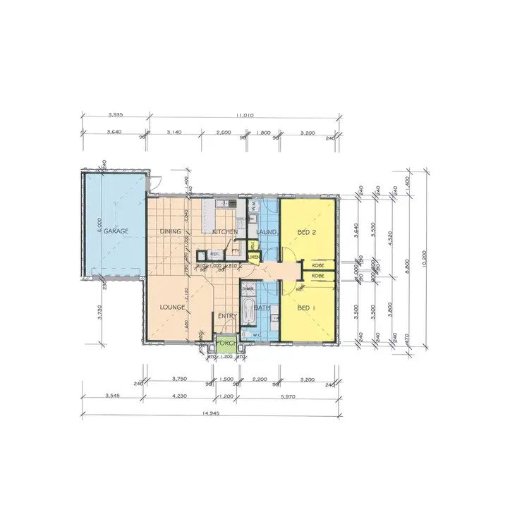 Floorplan of Homely townhouse listing, 2/400 York Street, Sale VIC 3850