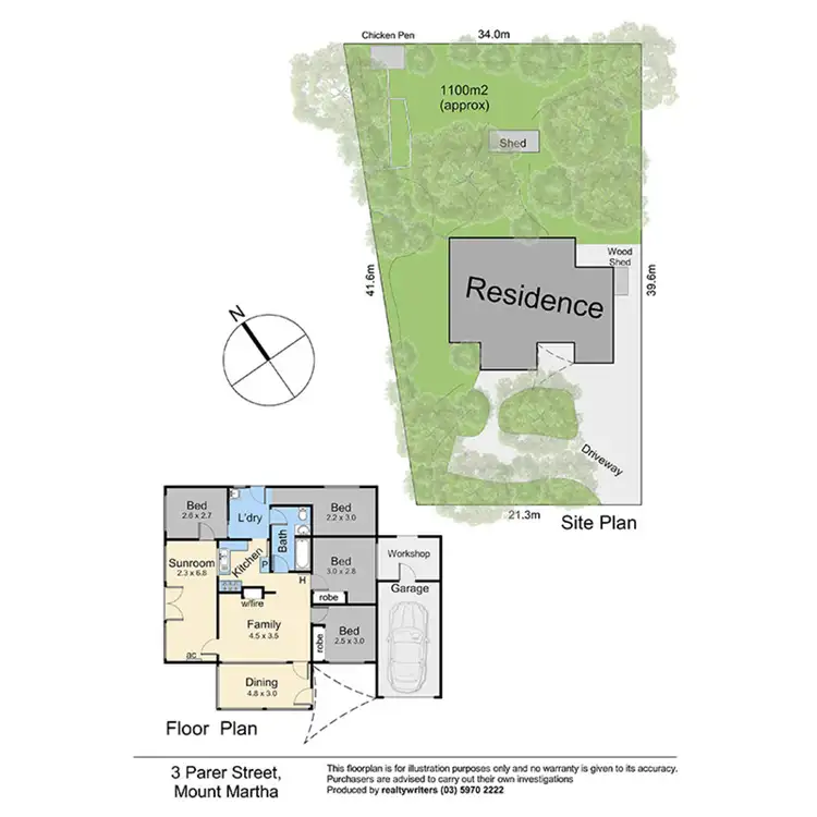 Floorplan of Homely house listing, 3 Parer Street, Mount Martha VIC 3934