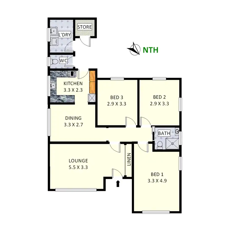 Floorplan of Homely house listing, 33 Fountain Avenue, Croydon Park NSW 2133