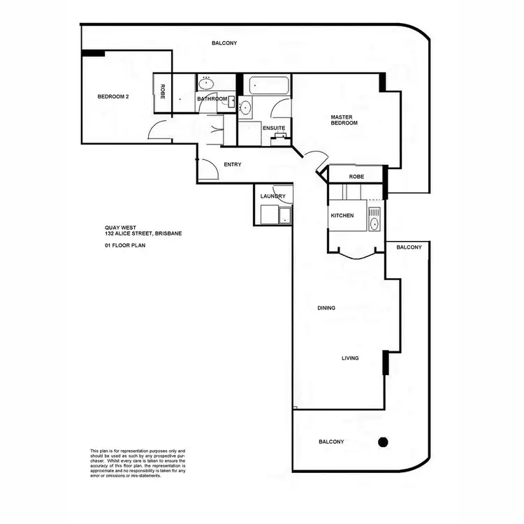 Floorplan of Homely apartment listing, 2001/132 Alice Street, Brisbane City QLD 4000