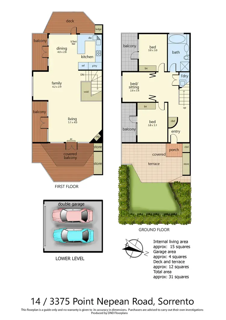 Floorplan of Homely unit listing, 14/3375 Point Nepean Road, Sorrento VIC 3943