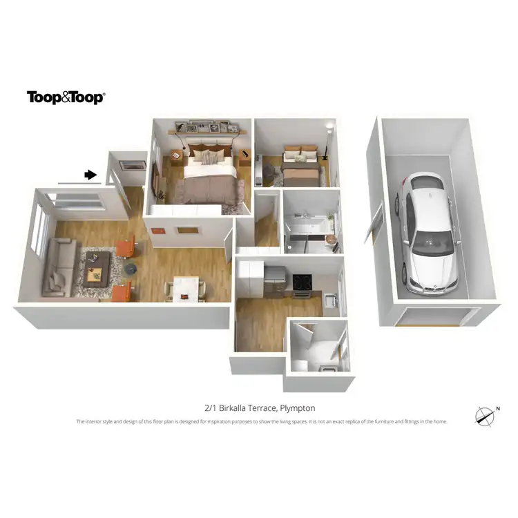 Floorplan of Homely unit listing, 2/1 Birkalla Terrace, Plympton SA 5038