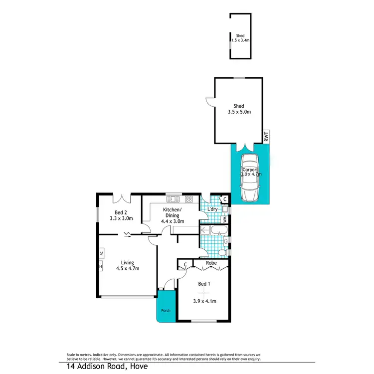 Floorplan of Homely house listing, 14 Addison Road, Hove SA 5048
