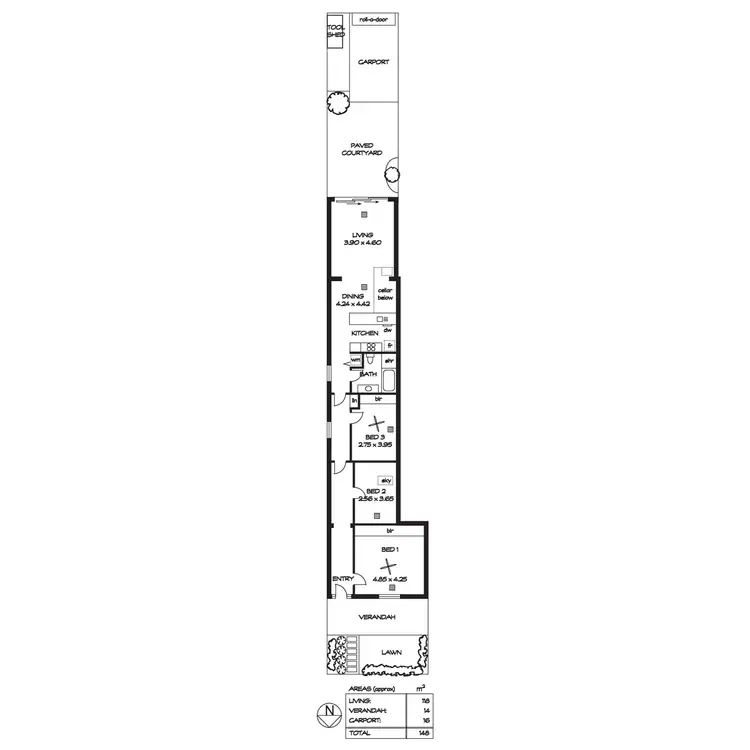 Floorplan of Homely house listing, 141B Young Street, Parkside SA 5063