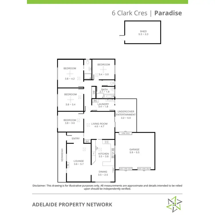 Floorplan of Homely house listing, 6 Clark Crescent, Paradise SA 5075