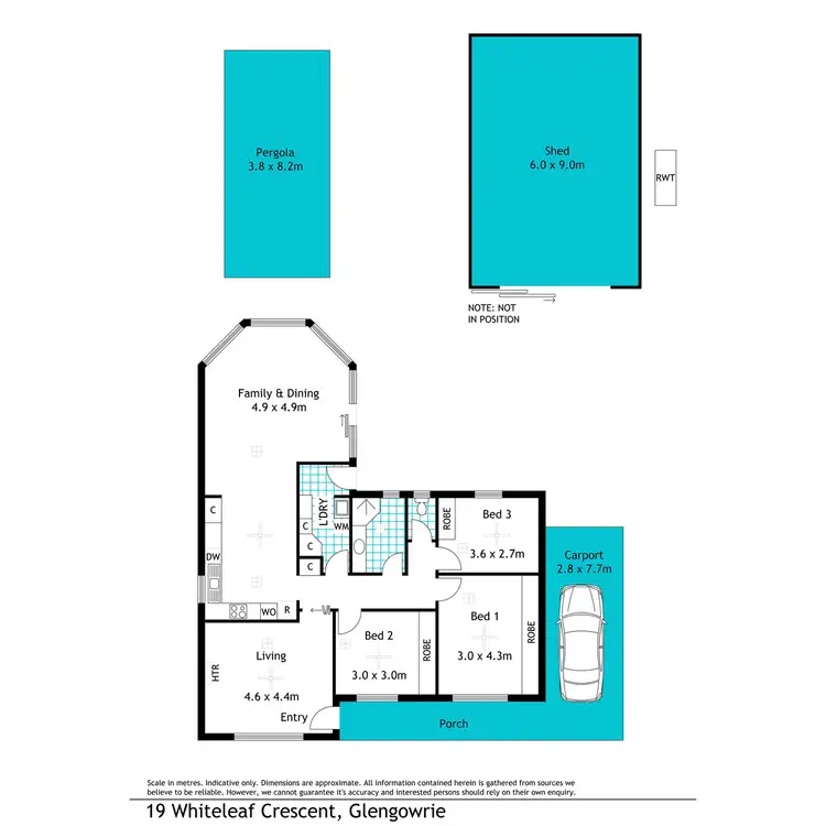 Floorplan of Homely house listing, 19 Whiteleaf Crescent, Glengowrie SA 5044