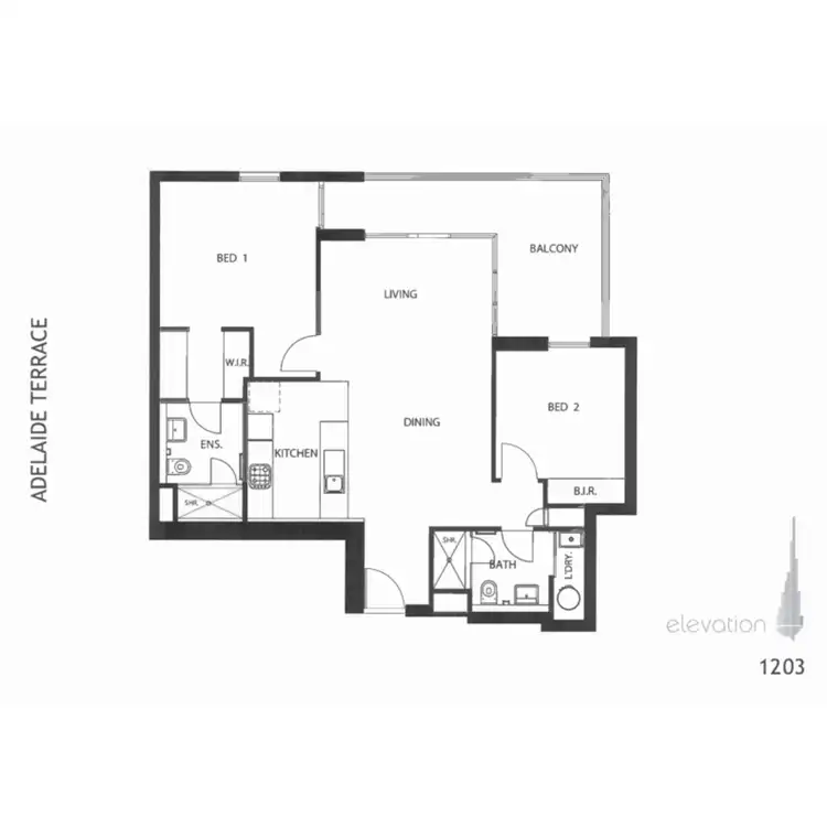 Floorplan of Homely apartment listing, 1203/237 Adelaide Terrace, Perth WA 6000