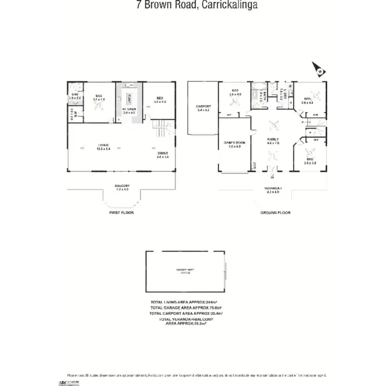 Floorplan of Homely house listing, 7 Brown Road, Carrickalinga SA 5204