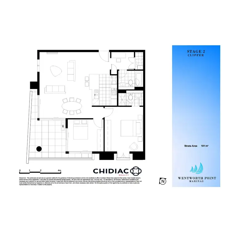 Floorplan of Homely apartment listing, 202/51 Hill Road, Wentworth Point NSW 2127