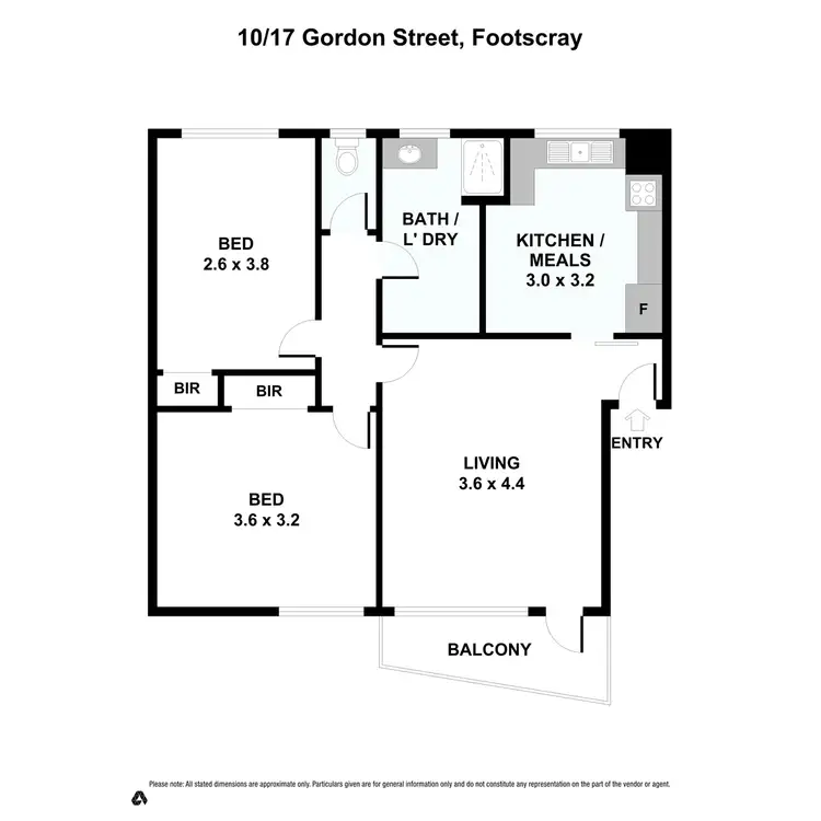 Floorplan of Homely unit listing, 10/17 Gordon Street, Footscray VIC 3011