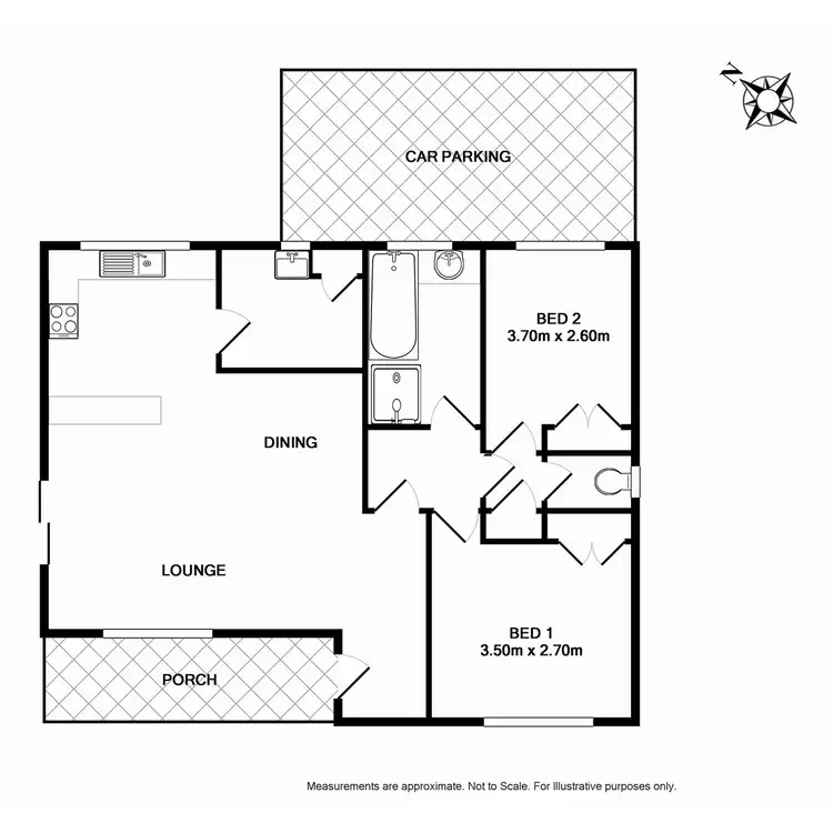 Floorplan of Homely unit listing, 1/31 Walker Street, Benalla VIC 3672