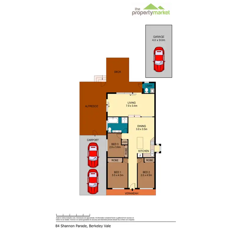 Floorplan of Homely house listing, 84 Shannon Parade, Berkeley Vale NSW 2261