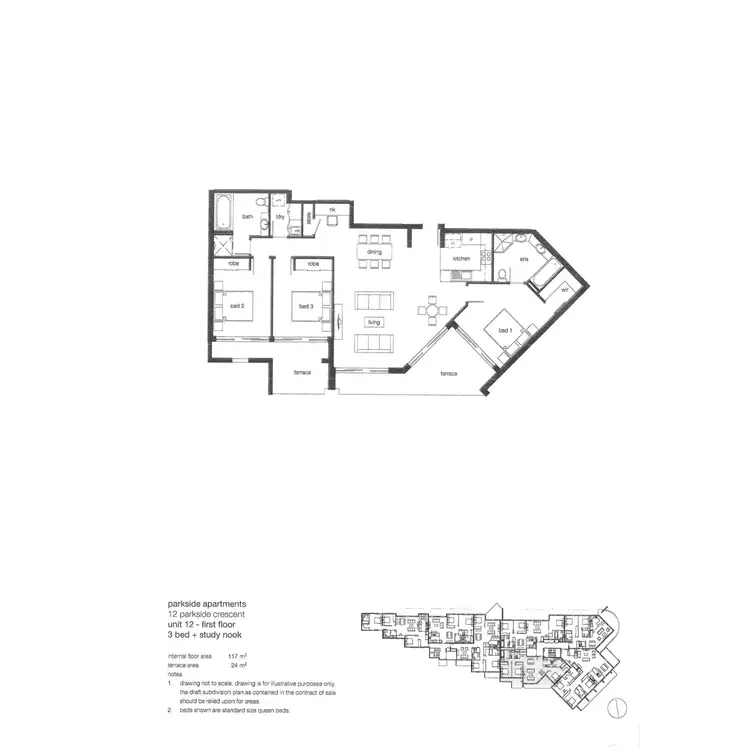 Floorplan of Homely apartment listing, 12/12 Parkside Crescent, Campbelltown NSW 2560