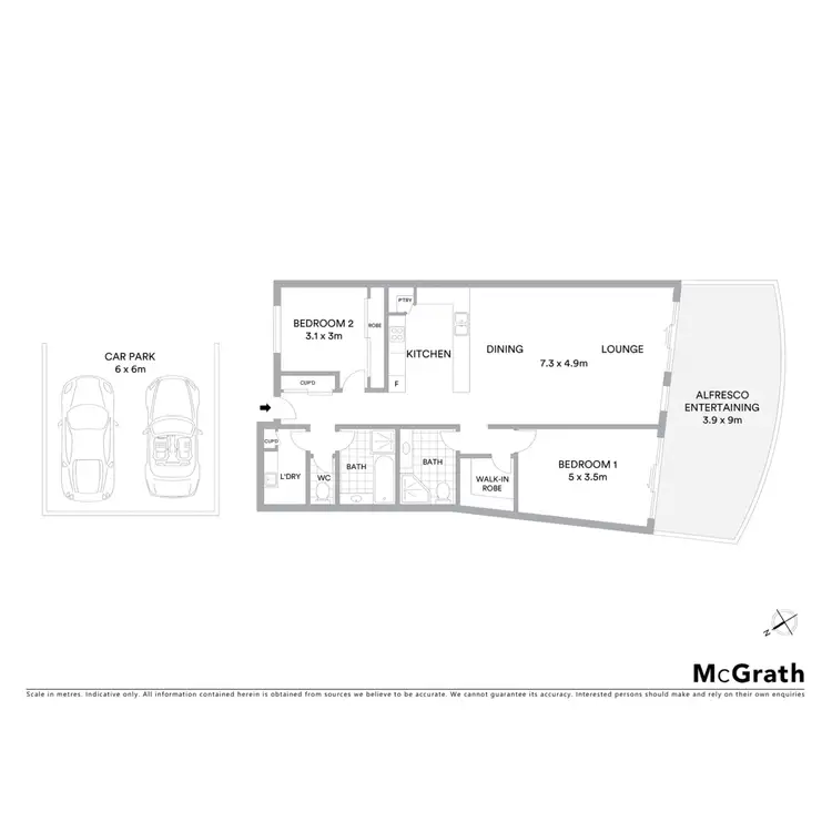Floorplan of Homely apartment listing, 15/1 Cherry Street, Ballina NSW 2478