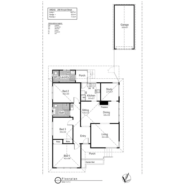 Floorplan of Homely house listing, 206 Kincaid Street, Wagga Wagga NSW 2650