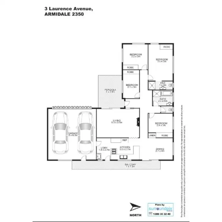 Floorplan of Homely house listing, 3 Laurence Avenue, Armidale NSW 2350