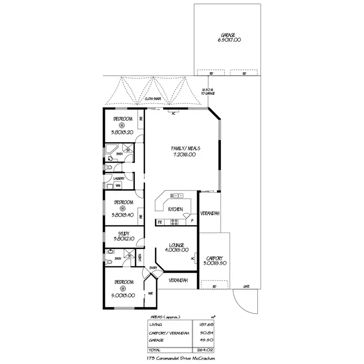 Floorplan of Homely house listing, 173 Coromandel Drive, Mccracken SA 5211