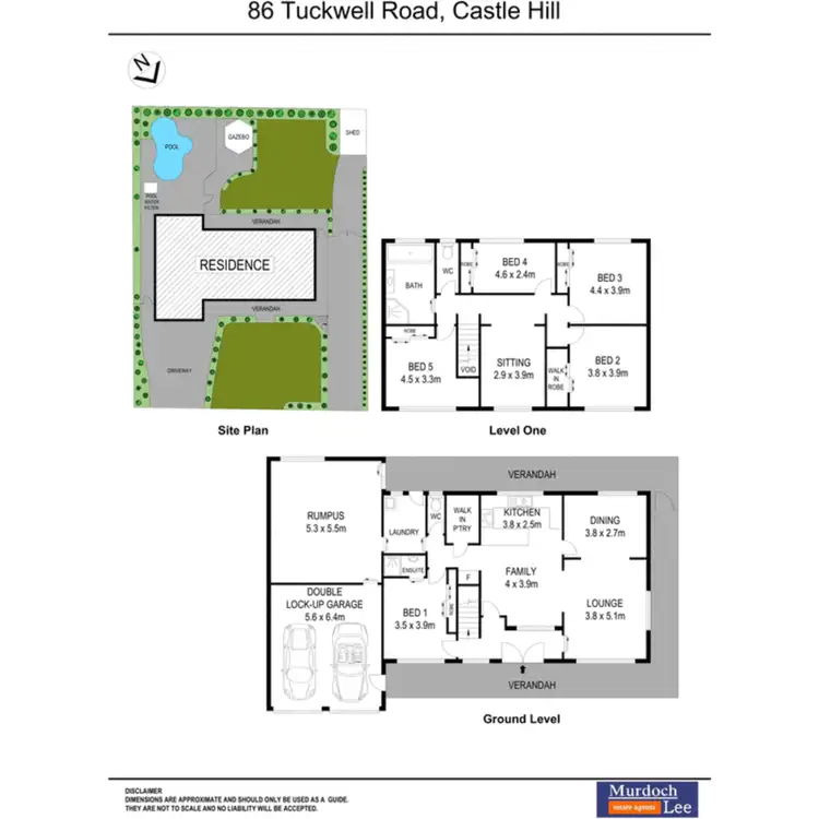 Floorplan of Homely house listing, 86 Tuckwell Road, Castle Hill NSW 2154