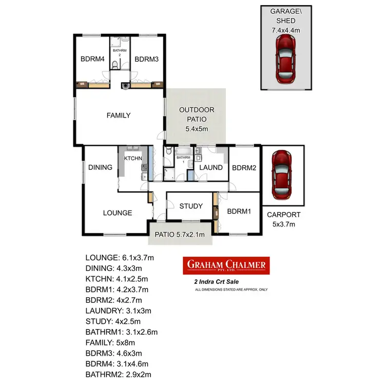Floorplan of Homely house listing, 2 Indra Court, Sale VIC 3850