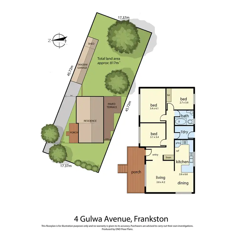 Floorplan of Homely house listing, 4 Gulwa Avenue, Frankston VIC 3199
