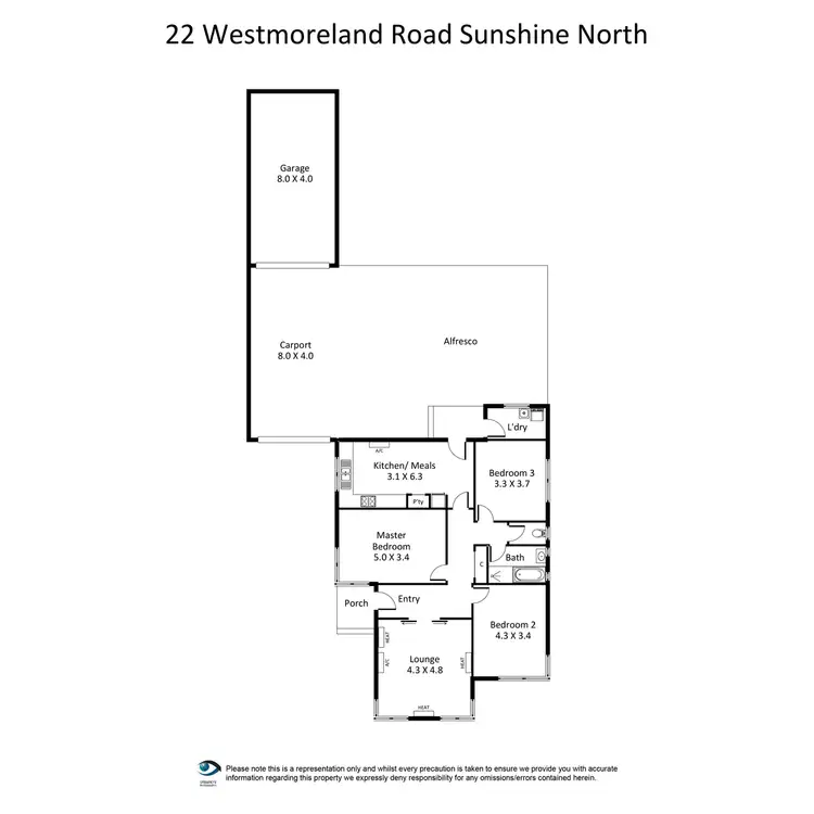 Floorplan of Homely house listing, 22 Westmoreland Road, Sunshine North VIC 3020