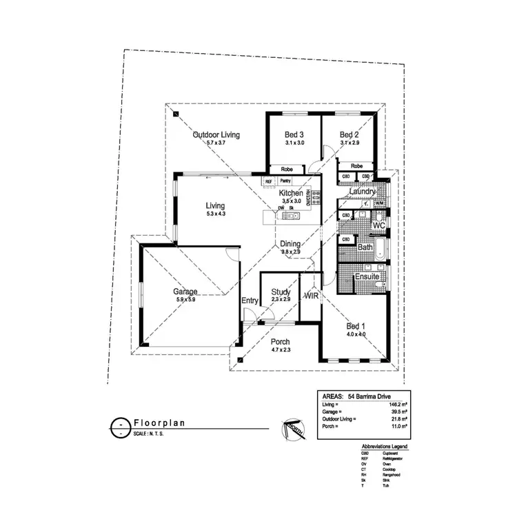 Floorplan of Homely house listing, 54 Barrima Drive, Glenfield Park NSW 2650