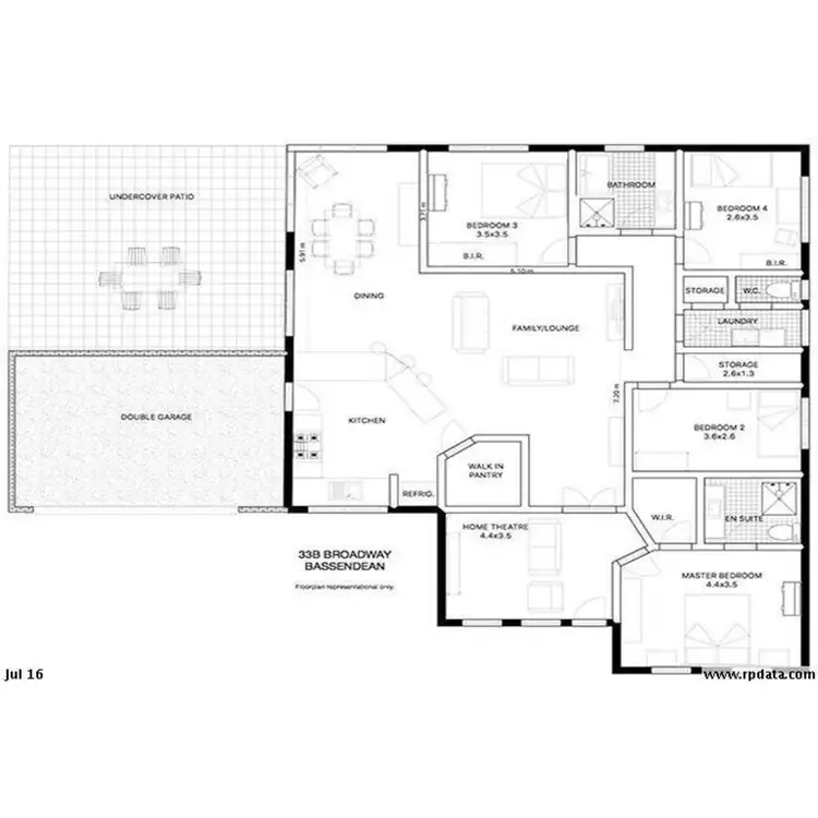 Floorplan of Homely house listing, 33B Broadway, Bassendean WA 6054