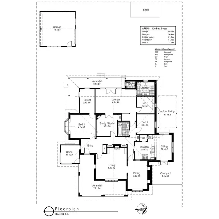 Floorplan of Homely house listing, 120 Best Street, Wagga Wagga NSW 2650