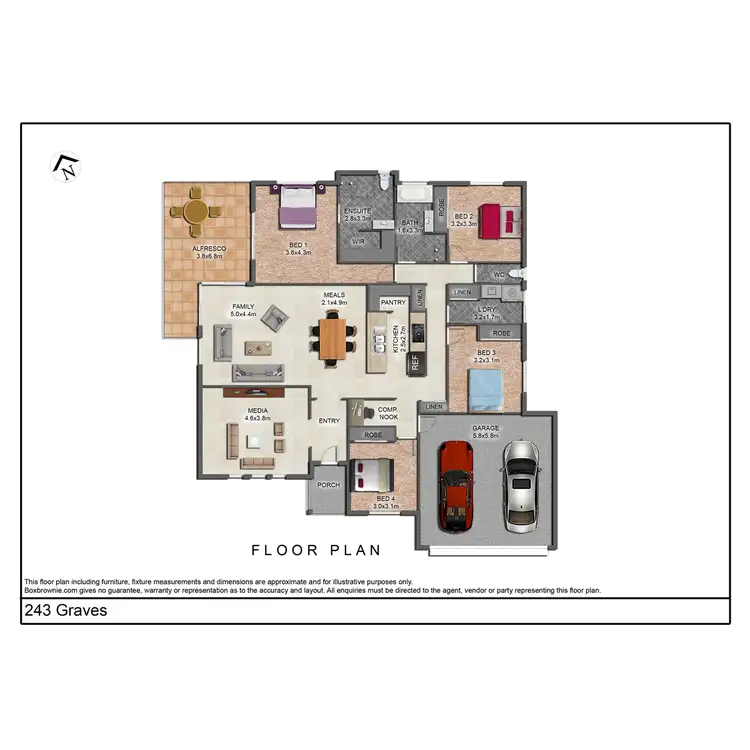 Floorplan of Homely house listing, 17 Graves Drive, Kearneys Spring QLD 4350