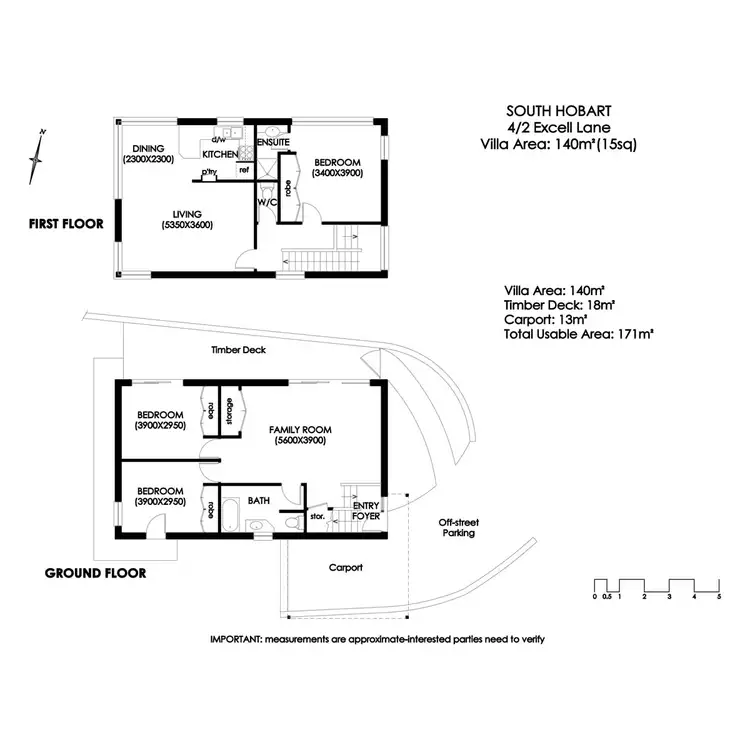 Floorplan of Homely unit listing, 4/2 Excell Lane, South Hobart TAS 7004