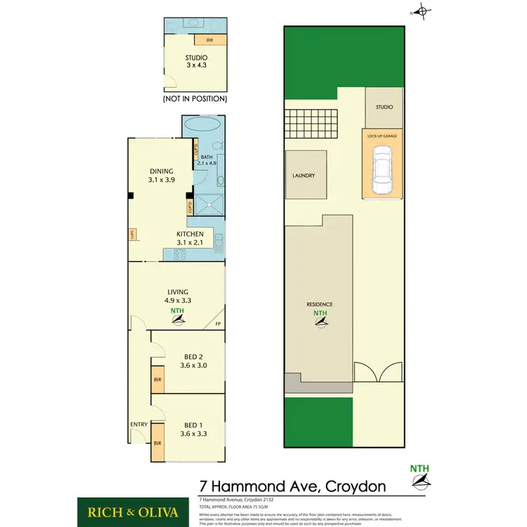 Floorplan of Homely semi-detached listing, 7 Hammond Avenue, Croydon NSW 2132