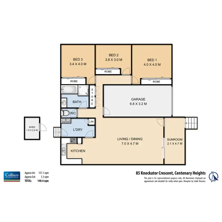 Floorplan of Homely house listing, 85 Knockator Crescent, Centenary Heights QLD 4350