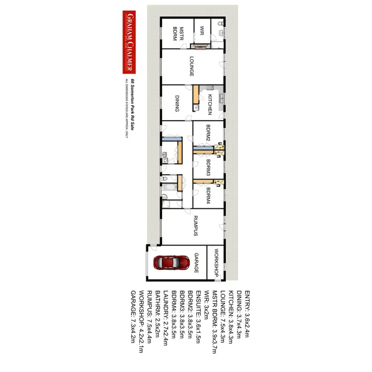Floorplan of Homely house listing, 66 Somerton Park Road, Sale VIC 3850