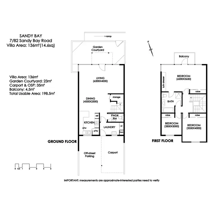 Floorplan of Homely semi-detached listing, 7/82 Sandy Bay Road, Battery Point TAS 7004