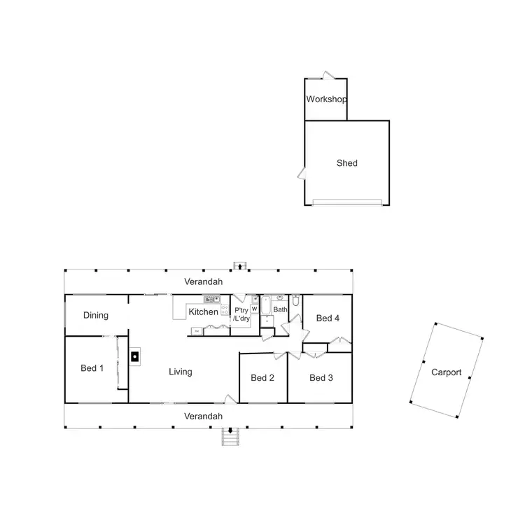 Floorplan of Homely rural property listing, 780 Glen Creek Road, Bonnie Doon VIC 3720