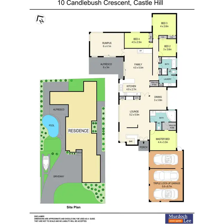 Floorplan of Homely house listing, 10 Candlebush Crescent, Castle Hill NSW 2154