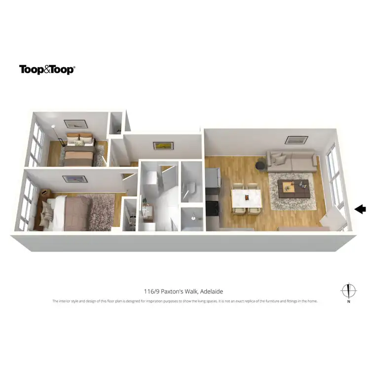 Floorplan of Homely apartment listing, 116/9 Paxtons Walk, Adelaide SA 5000