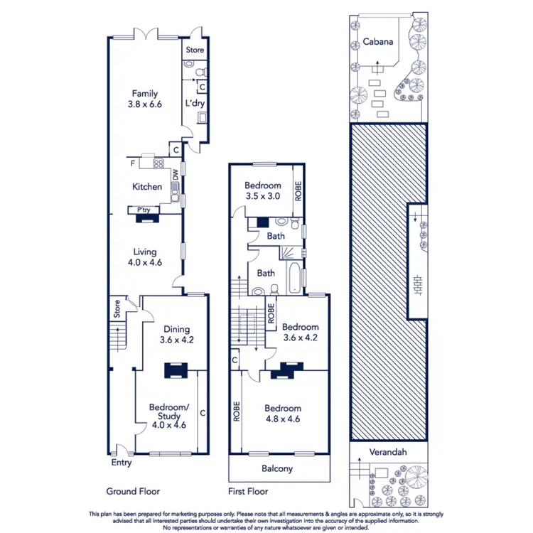 Floorplan of Homely house listing, 2 Ormond Street, Kensington VIC 3031