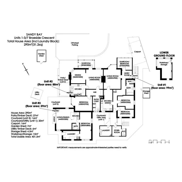 Floorplan of Homely block of units listing, 7 Braeside Crescent, Sandy Bay TAS 7005