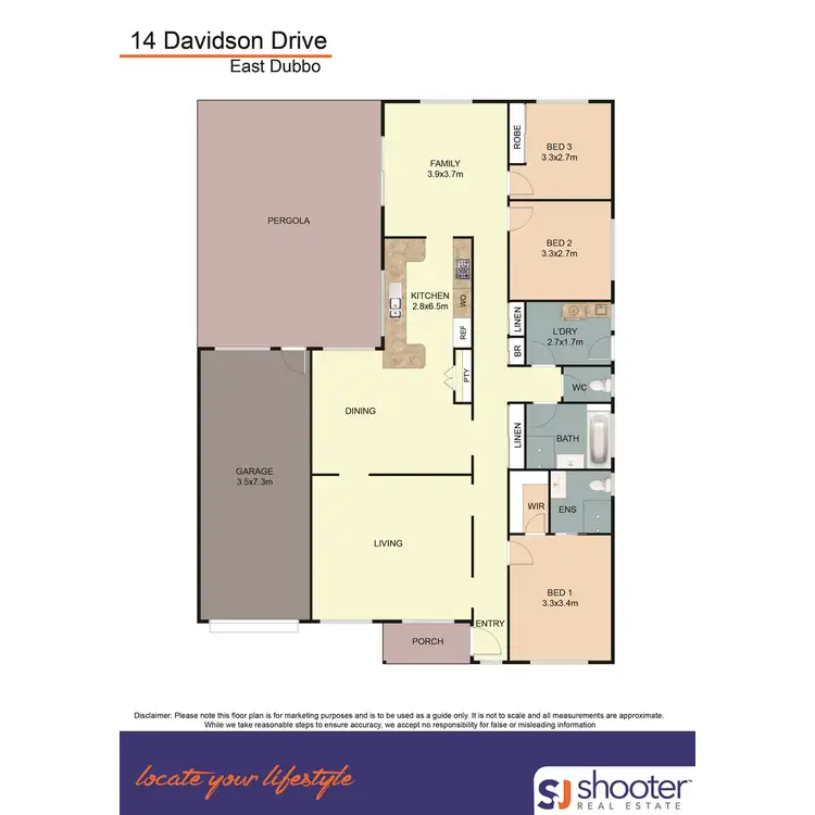 Floorplan of Homely house listing, 14 Davidson Drive, Dubbo NSW 2830