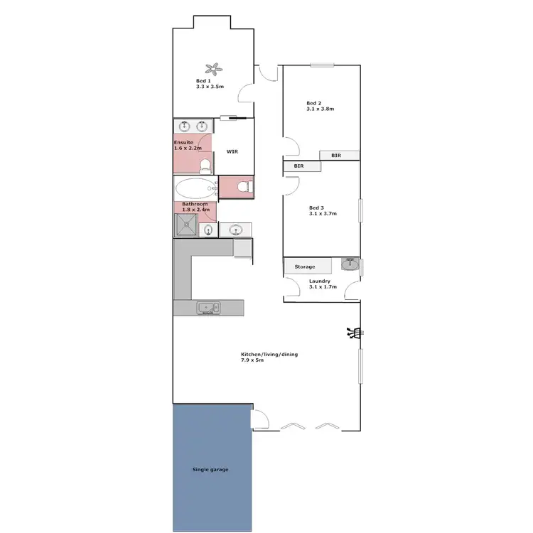 Floorplan of Homely townhouse listing, 65 St Andrews Drive, Port Lincoln SA 5606