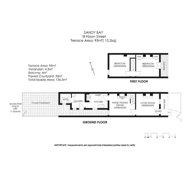 Floorplan of Homely terrace listing, 18 Nixon Street, Sandy Bay TAS 7005